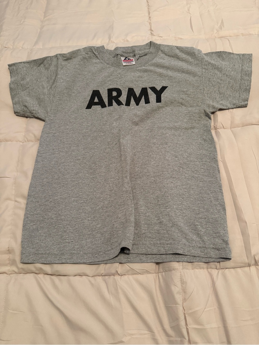 Women's Gray 'ARMY' Short Sleeve Graphic Tee